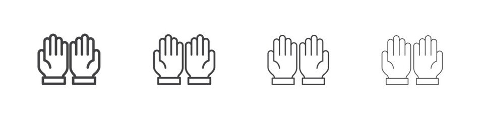 Obraz premium Pray icon concept outline symbol design.