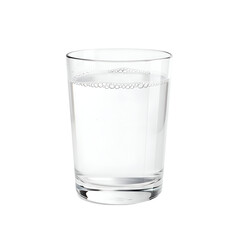Clear Glass Tumbler Filled with Water and Bubbles.