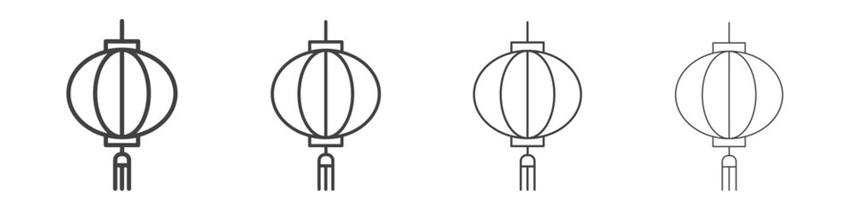 Lantern icon concept outline symbol design.