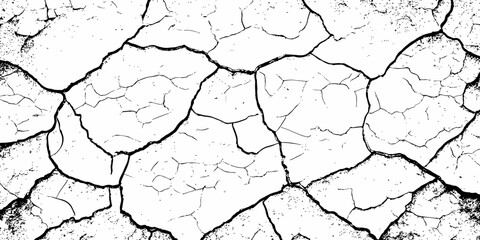 Black and white texture of cracked and abstract grunge texture effect old concrete faded wall dry surface patterns background