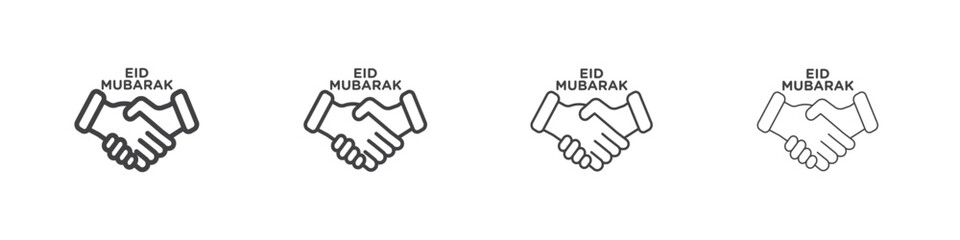 Obraz premium Handshaking icon concept outline symbol design.