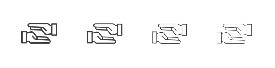 Forgiveness icon concept outline symbol design.
