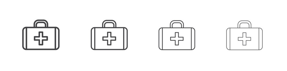 Obraz premium First aid box icon concept outline symbol design.