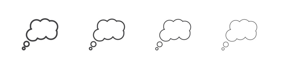 Dream cloud icon concept outline symbol design.