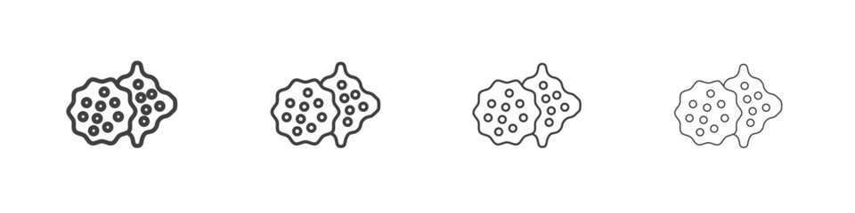 Crackers icon concept outline symbol design.