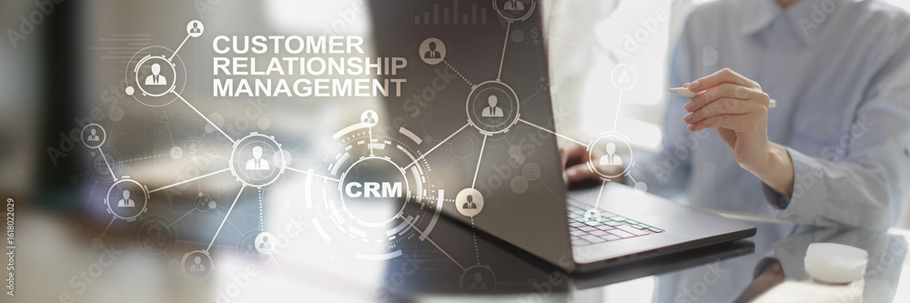 Poster customer relationship management crm system for optimizing business interactions and enhancing custo