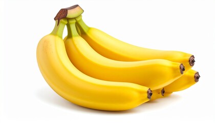 A bunch of fresh, ripe yellow bananas, an isolated tropical fruit snack, perfect for a healthy diet