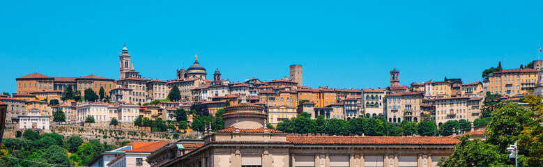 Obraz premium panoramic of upper town of Bergamo, in Italy
