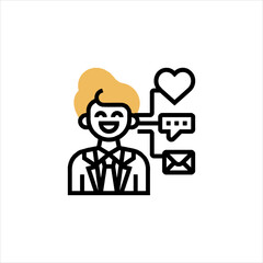 man and woman with heart