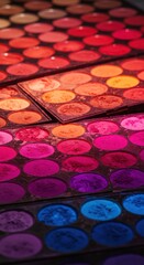 Colorful Makeup and Paint Palettes – Artistic Flatlay with Bold Pigments 