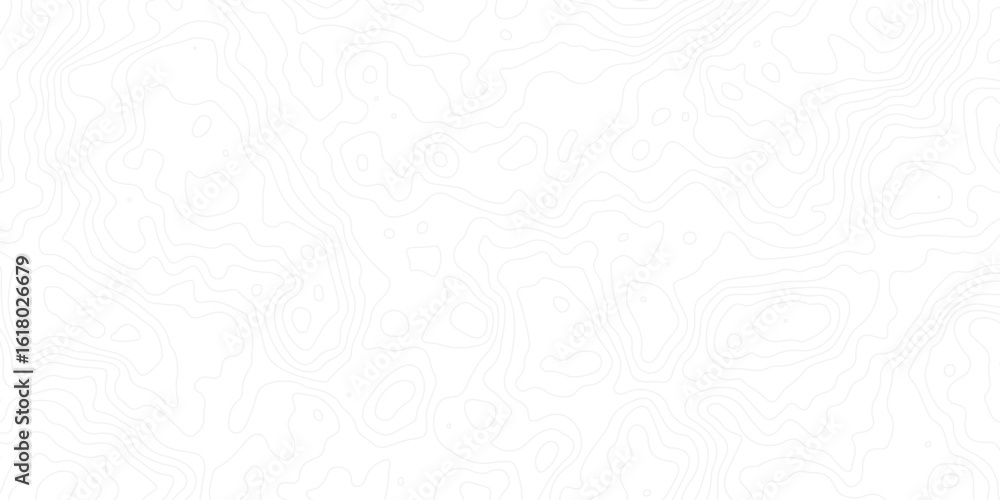 Poster minimal white topographic contour map background with soft, flowing elevation lines. perfect for geo