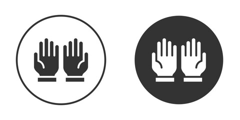Obraz premium Pray icon silhouette symbol. Vector isolated illustration