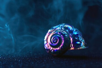 spiral galaxy in blue