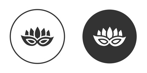 Mask for brazil carnival celebration icon silhouette symbol. Vector isolated illustration