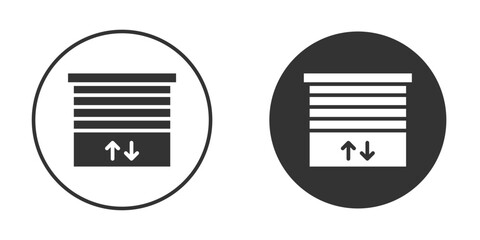 Jalousie icon silhouette symbol. Vector isolated illustration