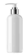 White Lotion Bottle For Label Mockup Isolated on Transparent Background PNG

