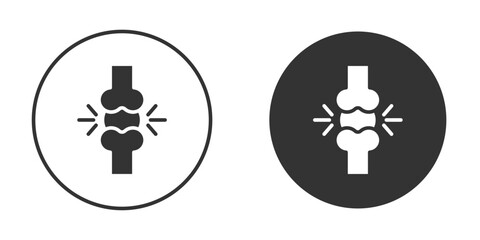 Obraz premium Herniated disc icon silhouette symbol. Vector isolated illustration