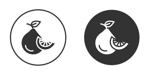 Citrus fruit icon silhouette symbol. Vector isolated illustration
