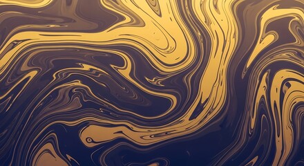 Molten Gold Rivers Flowing Through a Deep Purple Marble Abyss