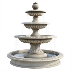 Water fountain isolated on white background