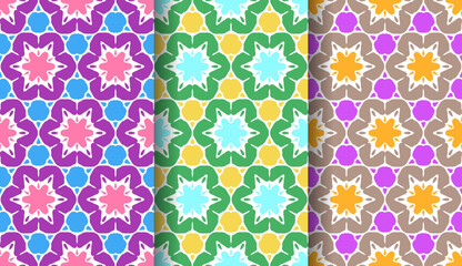 Modern Decorative Geometric Floral Design Repeating Pattern