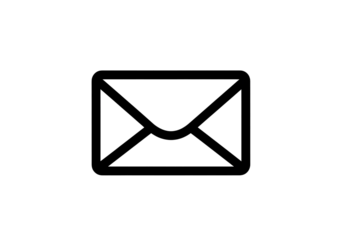 Simple outline of an email symbol.