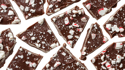 Delicious peppermint chocolate bark with festive candy cane toppings  perfect holiday treat