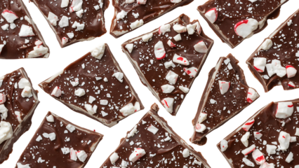 Delicious peppermint chocolate bark with festive candy cane toppings  perfect holiday treat