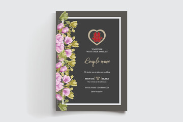 BRIDAL SHOWER FLORAL INVITATION TEMPLATE