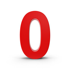 Red Number Zero Digit 0 Background  png