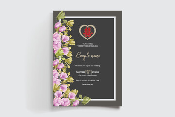 BRIDAL SHOWER FLORAL INVITATION TEMPLATE