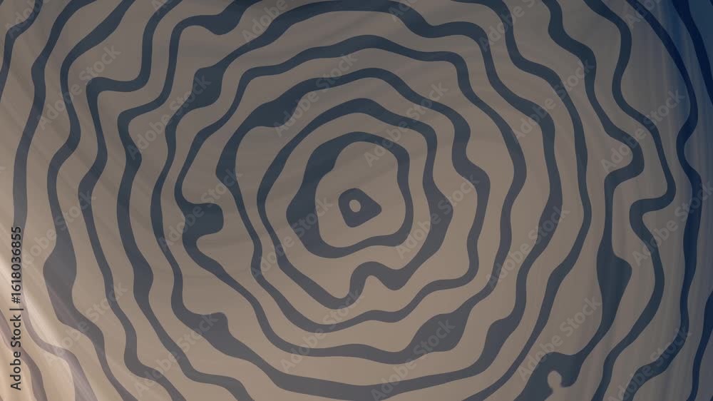 Poster bronze deep blue distorted concentric circles create a mesmerizing, undulating pattern with a subtle