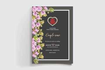 BRIDAL SHOWER FLORAL INVITATION TEMPLATE