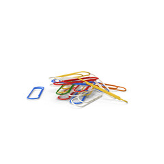 Vibrant Colorful Paperclips Abstract Art  png