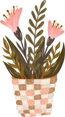 Vibrant floral arrangement in a handwoven basket showcasing nature's beauty and artistry