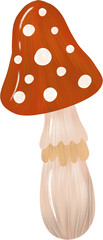 Colorful mushroom illustration showcasing a whimsical design in a naturalistic setting during daylight hours