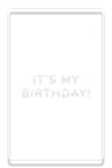 Glowing it's my birthday! white neon typography design element