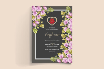 BRIDAL SHOWER FLORAL INVITATION TEMPLATE