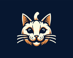 Obraz premium Elegant Feline Portrait in Striking Retro Style Vector