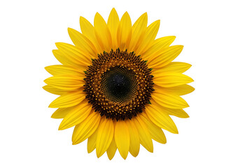 Fototapeta premium Close-up of a sunflower against a black background.