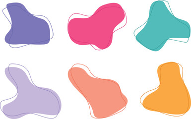Collection of abstract liquid blob shape design