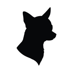 Chihuahua silhouette profile animal black