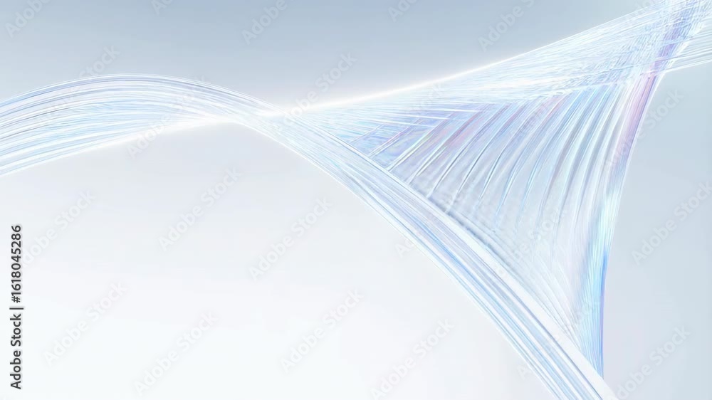 Poster abstract light wave and fiber optic background with glowing curve and flowing lines in white futuris