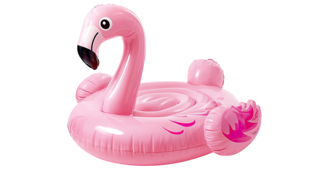 Pink flamingo inflatable pool float