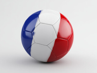 Fototapeta premium Soccer ball showing french flag on white background