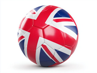 Obraz premium Soccer ball showing united kingdom flag on white background
