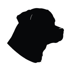 Rottweiler head silhouette canine animal