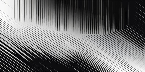 Abstract metallic striped pattern background with a gradient of silver and gray lines