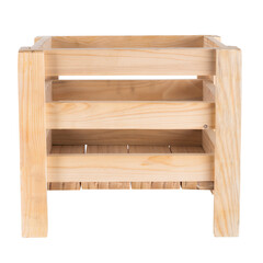 Wooden plant box png mockup for home decor