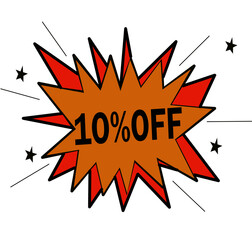 discount starbrust label on white background